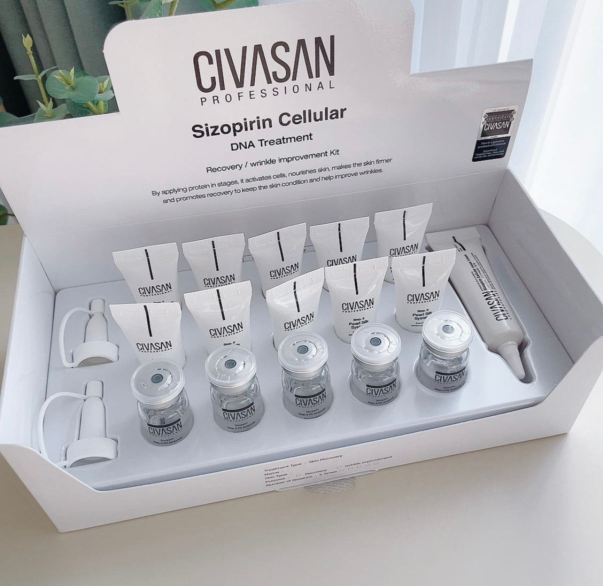 CIVASAN Sizopirin Cellular PTD System Professional 5-Step Skin Regeneration Treatment