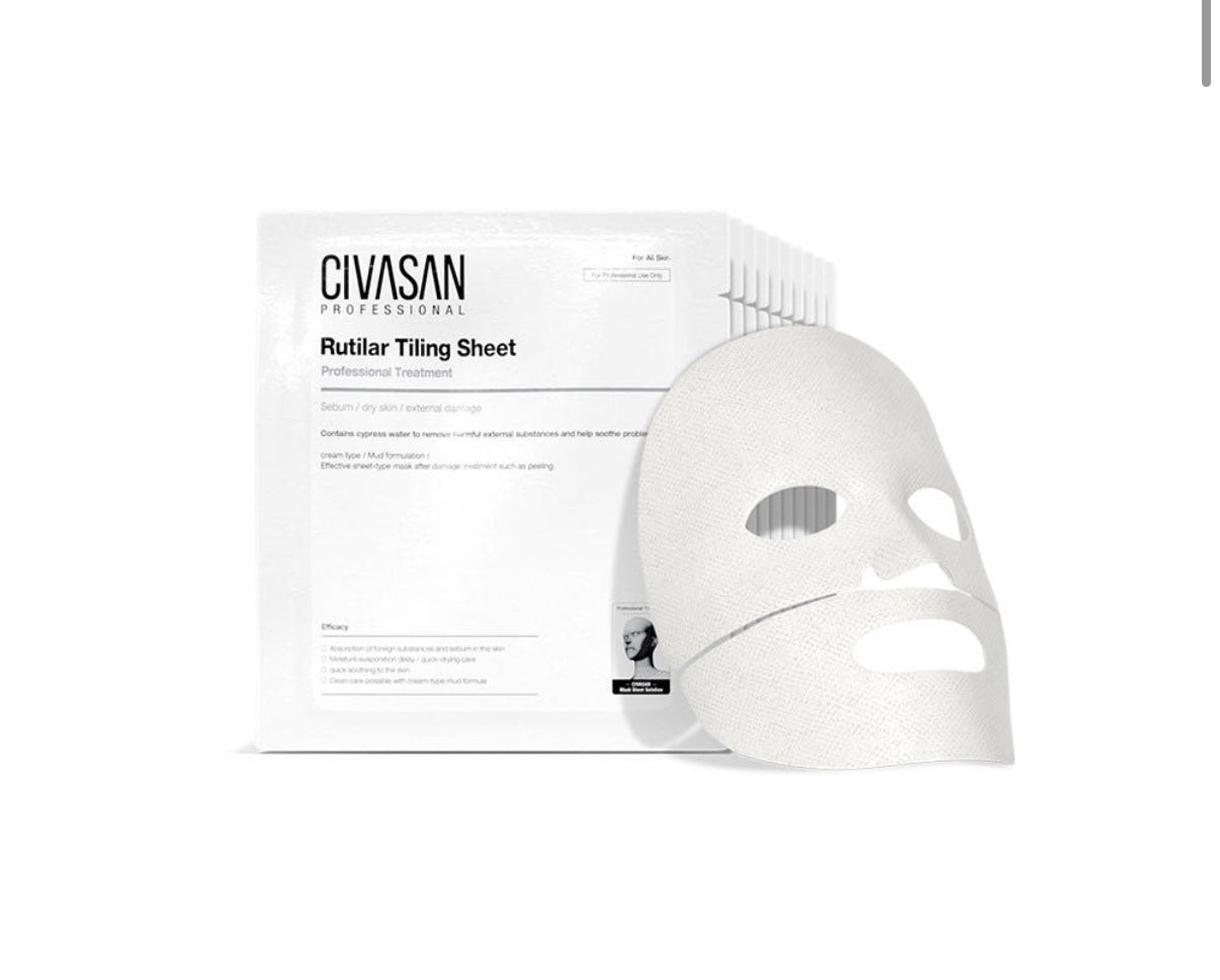 CIVASAN Professional Rutilar Tiling Sheet Mask 17 g × 10 sheets